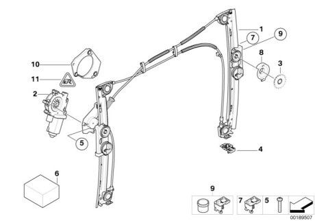 Подъемное устройство для окон BMW 67626955875