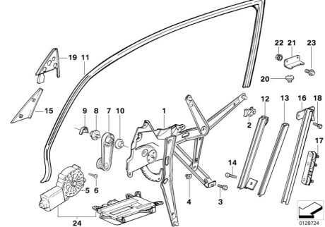 Склопідйомник BMW 67628360569