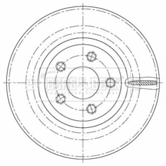 Диск гальмівний (передній) Range Rover Evoque 11-/Ford Galaxy/S-MAX 06-15 (300x28) BorgWarner BBD5465
