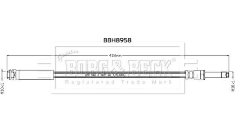 Гальмiвний шланг BorgWarner BBH8958