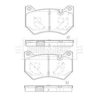 Колодки гальмівні (передні) Audi Q5 17- BorgWarner BBP2825