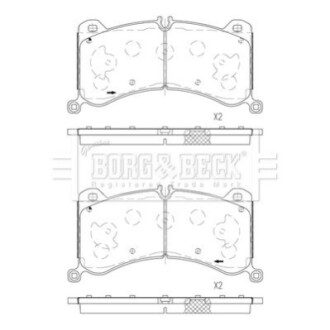 Гальмiвнi колодки дисковi BorgWarner BBP2877