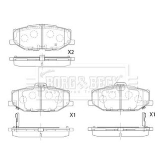 Гальмiвнi колодки дисковi BorgWarner BBP2879