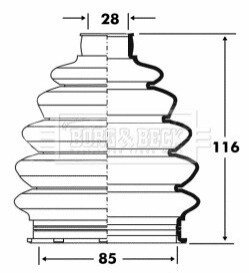 Пыльник BorgWarner BCB6083