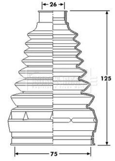 Пильник привiдного валу к-т BorgWarner BCB6217