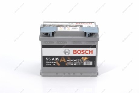 Акумулятор AGM 60 А/ч 12 В B13 BOSCH 0092S5A050 (фото 1)
