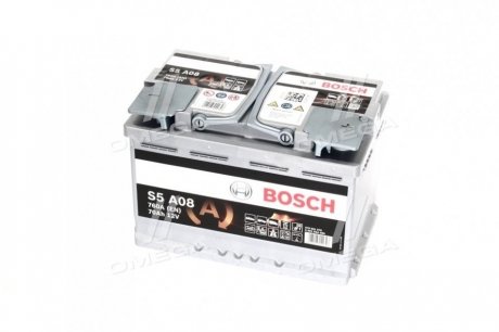 Аккумулятор AGM S5 70Аh/760А (-/+) BOSCH 0 092 S5A 080