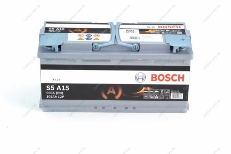 Аккумулятор AGM S5 12V 105Аh/950А (-/+) BOSCH 0 092 S5A 150