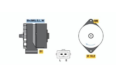 Генератор BOSCH 0 120 488 297