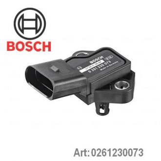 Датчик давления наддува - (038906051D) BOSCH 0261230073 (фото 1)