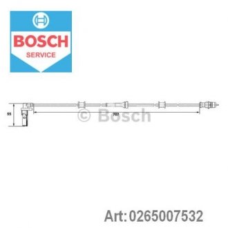 Датчик АБС - (8200212695 / 6040004810) BOSCH 0 265 007 532