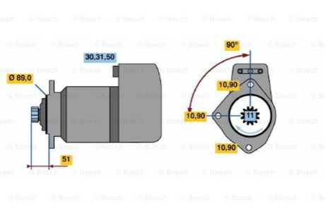 Стартер BOSCH 0986011480