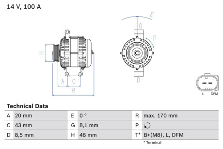 Генератори BOSCH 0 986 047 220 (фото 1)