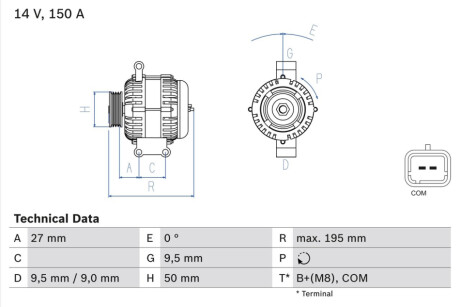 Автозапчастина BOSCH 0 986 081 820