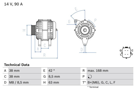 Автозапчасть BOSCH 0986082790