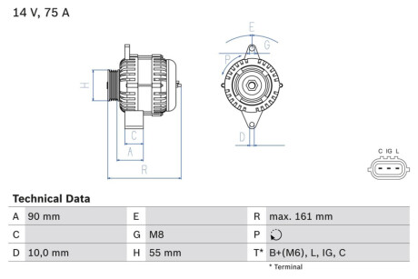 Автозапчастина BOSCH 0 986 082 900