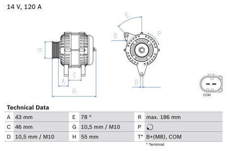 Автозапчасть BOSCH 0986083290