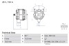 Alternator (28V, 150A) pasuje do: MERCEDES CITARO (O 530) 10.7D/7.7D 05.12- BOSCH 0.986.085.300 (фото 1)