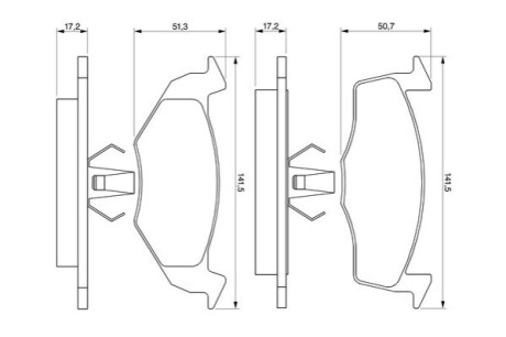 Колодки дискового тормоза BOSCH 0986424361 (фото 1)