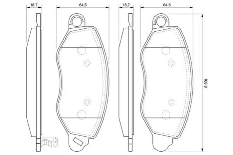 Колодки дискового гальма BOSCH 0 986 424 657