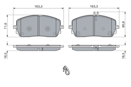 ДИСКОВІ КОЛОДКИ BOSCH 0 986 460 035