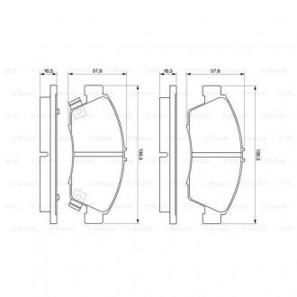 Тормозные колодки - (H4502S7A003 / 5581054G61000 / 5581054G61) BOSCH 0986461759