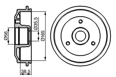 Гальмівний барабан BOSCH 0986477118 (фото 1)