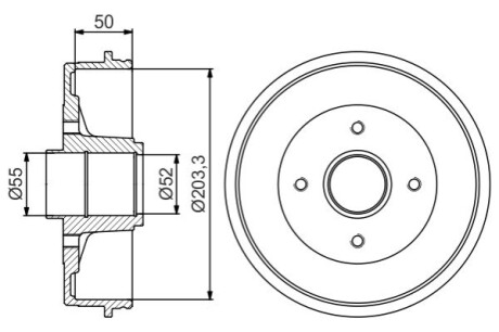 Гальмівний барабан BOSCH 0 986 477 171 (фото 1)