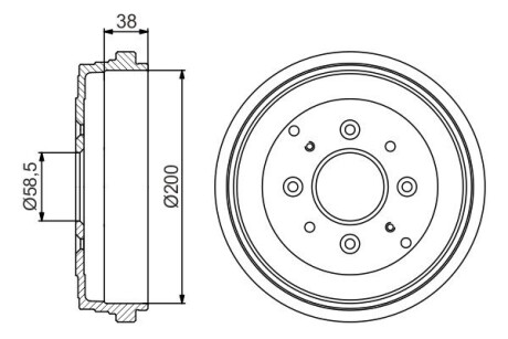 Тормозной барабан BOSCH 0 986 477 174