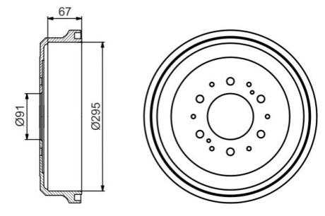 Тормозной барабан BOSCH 0986477241