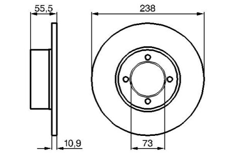 Диск тормозной BOSCH 098 647 807 9