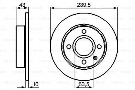 Тормозной диск - (89FX1125S1A / 6191063 / 6191062) BOSCH 0986478501 (фото 1)