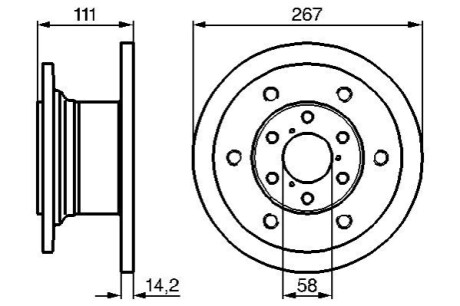 Тормозной диск BOSCH 0986478742 (фото 1)