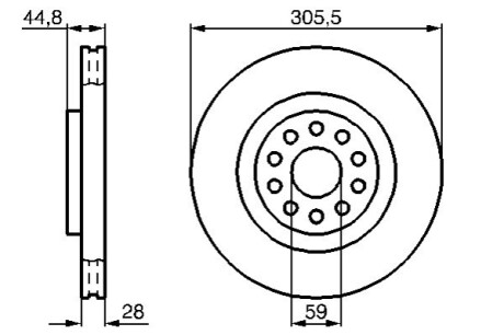 Тормозной диск BOSCH 0 986 478 963