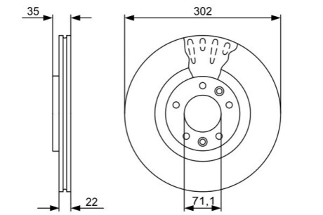 Тормозной диск BOSCH 0 986 479 500