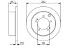 TARCZA HAM. MITSUBISHI PAJERO PININ 99- BOSCH 0 986 479 512 (фото 1)