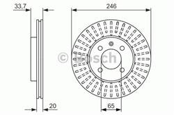 Тормозной диск - (6N0615301D / 321615301D) BOSCH 0986479853 (фото 1)