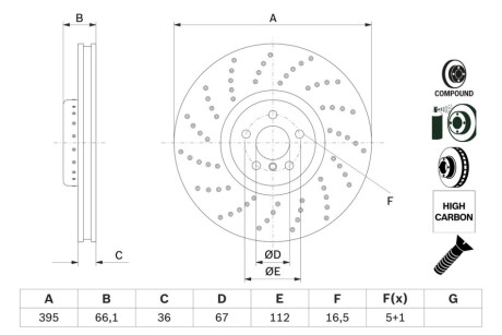 TARCZA HAM. BMW P. 5/6/7/8/X5/X6 1,6-4,4 15- LE BOSCH 0 986 479 F64