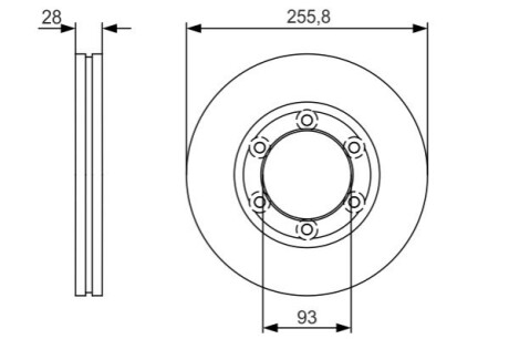 Диск гальм.передн. MAZDA E Van 97- BOSCH 0986479R37