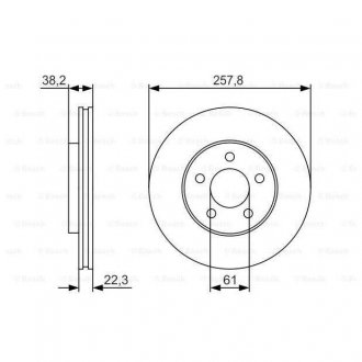 CHRYSLER Тормозной диск передн.Neon 94- BOSCH 0986479R56 (фото 1)