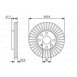 Тормозной диск - (0569059 / 9117677 / 90497879) BOSCH 0986479R76