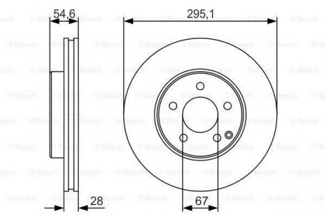 Тормозной диск - (A211421081264 / A2114210812 / A2114210712) BOSCH 0986479R99