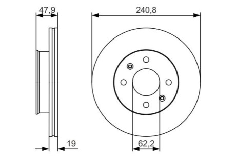 Диск гальмівний BOSCH 0986479S18