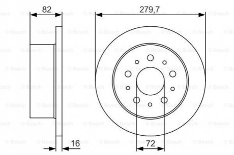 Тормозной диск - (71740118 / 5042 / 4246Y9) BOSCH 0986479S73 (фото 1)