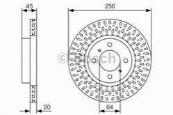 Диск торм. пер. MITSUBISHI COLT -12 BOSCH 0986479T39