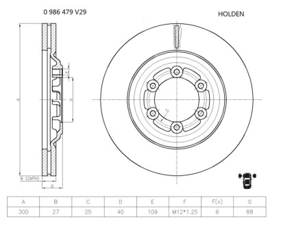 Гальмівний диск BOSCH 0986479V29