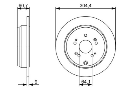 Гальмівний диск BOSCH 0986479V84