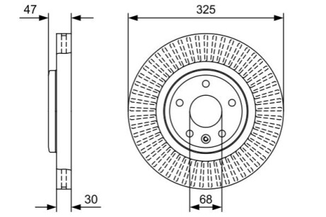 Диск гальмiвний переднiй BOSCH 0986479W52