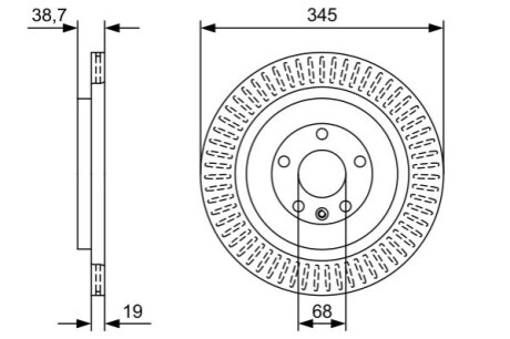 FORD Диск торм. задний Explorer 3,5 10- BOSCH 0986479W54