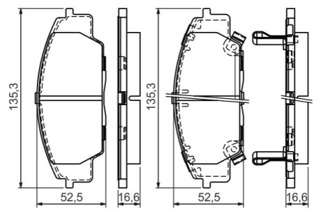 Гальмівні колодки, дискове гальмо (набір) BOSCH 0 986 494 311